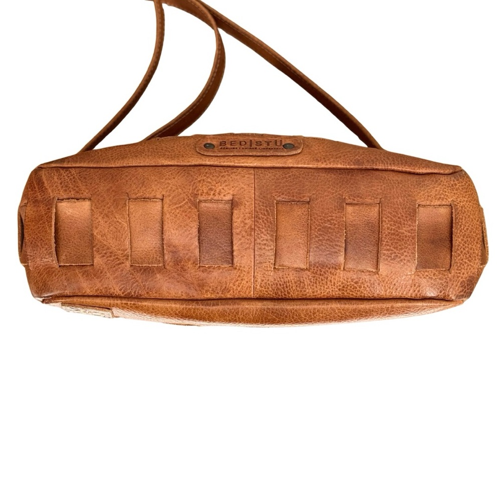 Bed Stu Orchid Woven Leather Versatile Crossbody Bag Tan Brown Leather - Picture 5 of 16